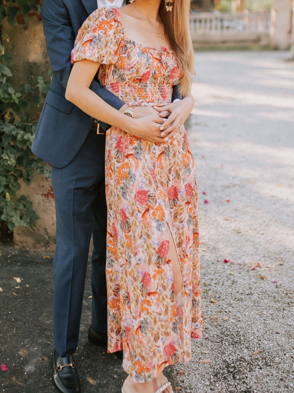 & Other Stories Floral Puff-Sleeve Maxi Dress Size 2